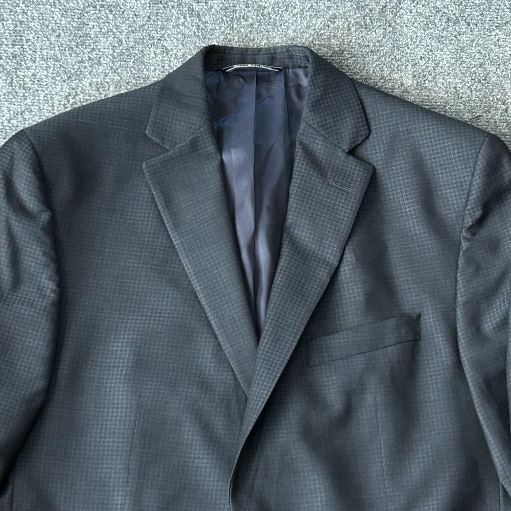 Jack Victor Blazer Mens 42L Dark Gray Napoli CT Super 100s Wool‎ Sport Coat